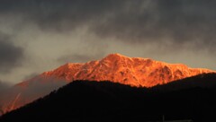 心躍る　モルゲンロート　白馬栂池高原から