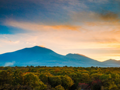 夕景　浅間山
