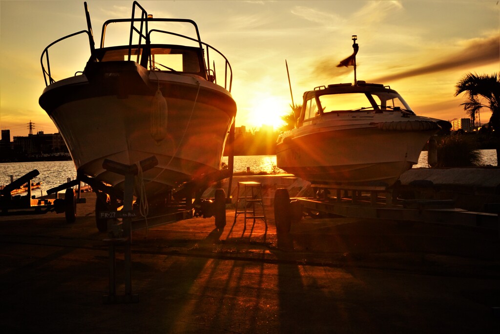 マリーナの夕景　Ⅰ