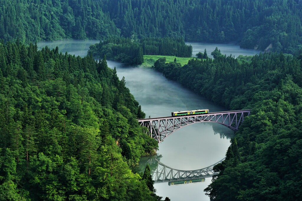 夏・只見線第一橋梁
