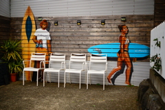 海辺のレストランへのアプローチ（茅ケ崎）