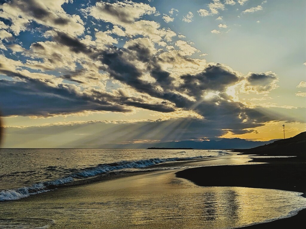 浜辺の夕