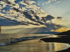 浜辺の夕