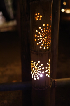 竹のランプ