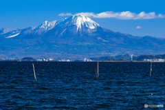 聳える、大山。