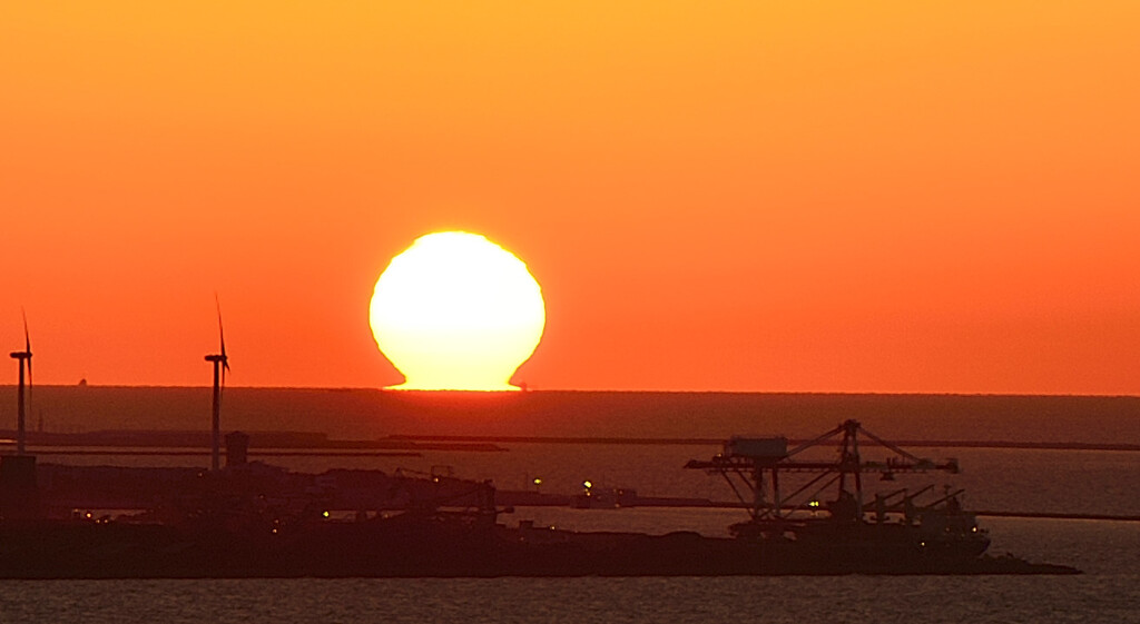 初めてのダルマ夕日