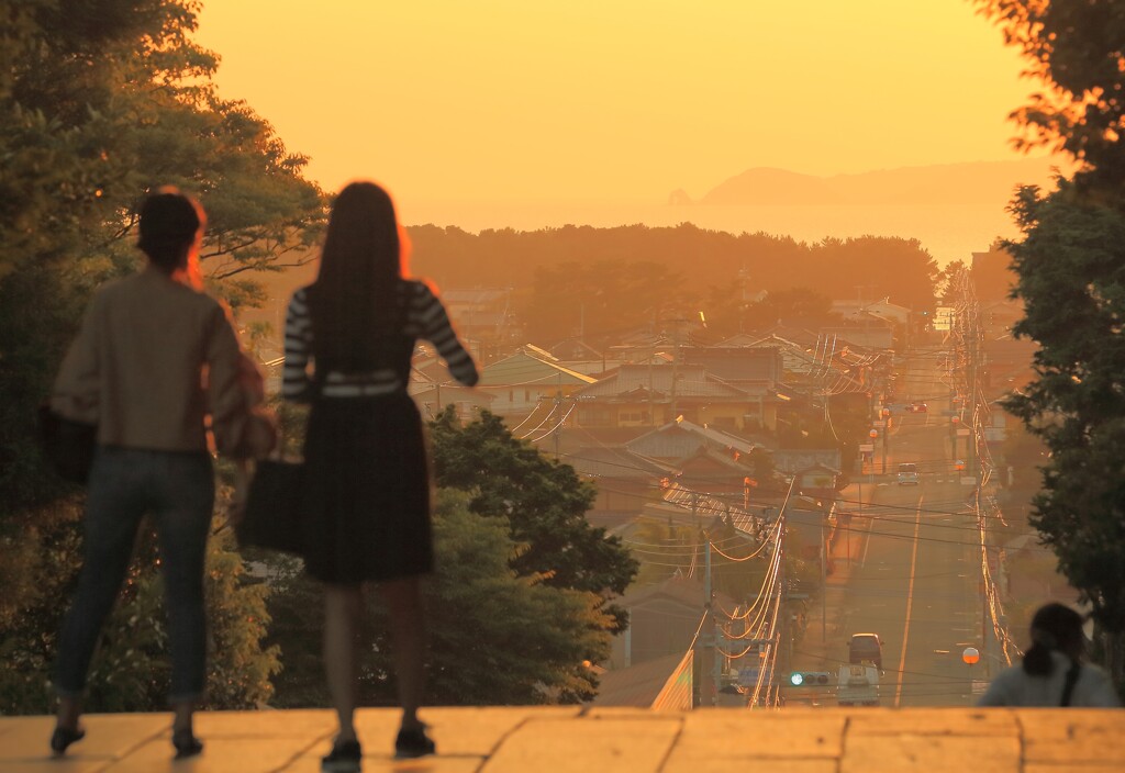 宮地嶽神社　夕景