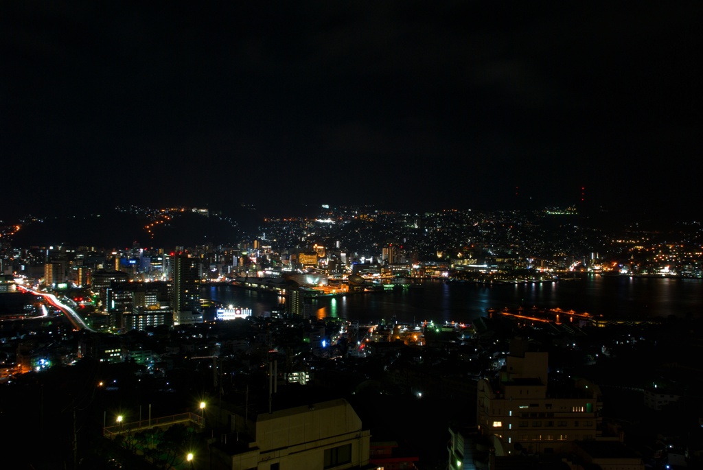 長崎の稲佐山ホテルからの夜景