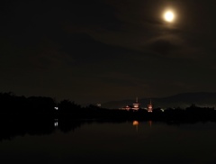 朧月夜の薬師寺