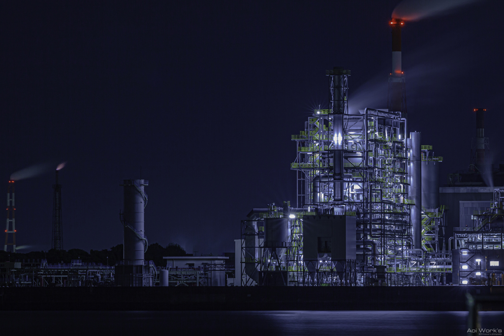 Factory night view