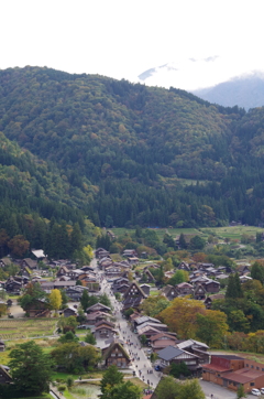 白川郷　天守閣展望台にて