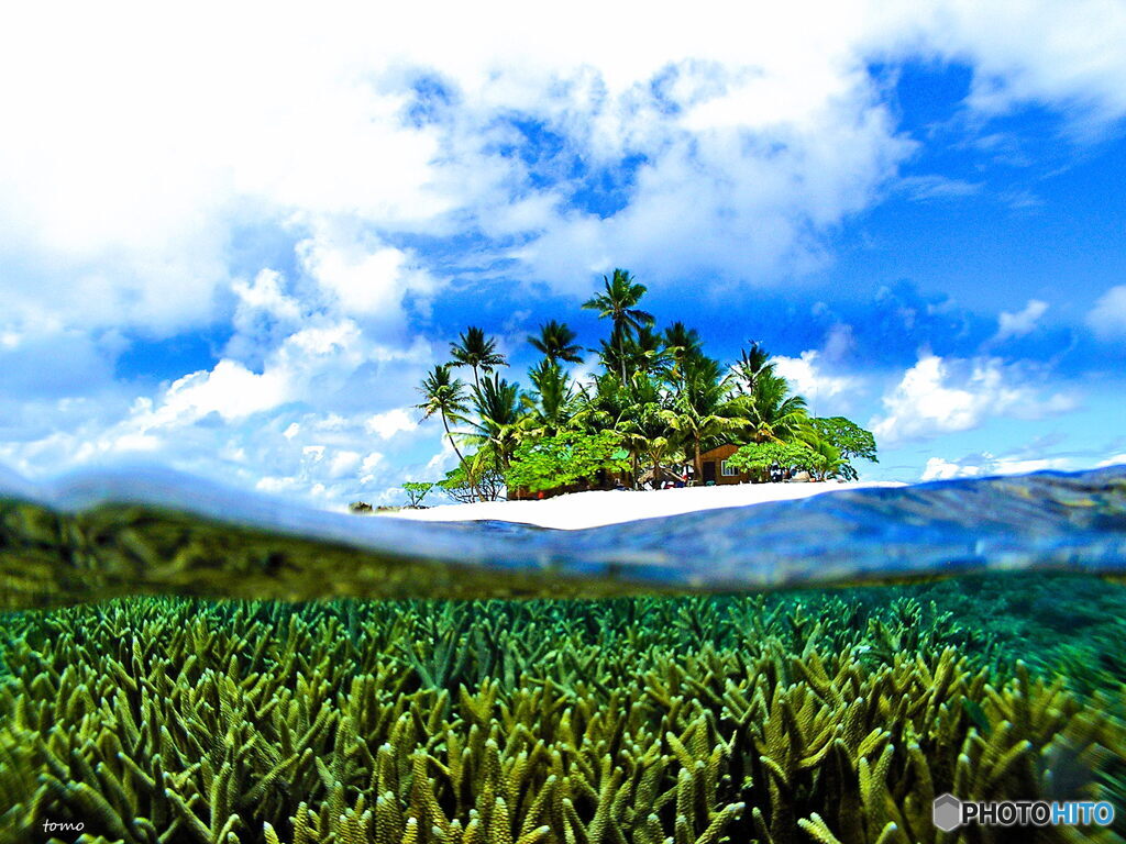 地球からの贈り物 珊瑚の海に浮かぶ島 By Tomo Id 写真共有サイト Photohito
