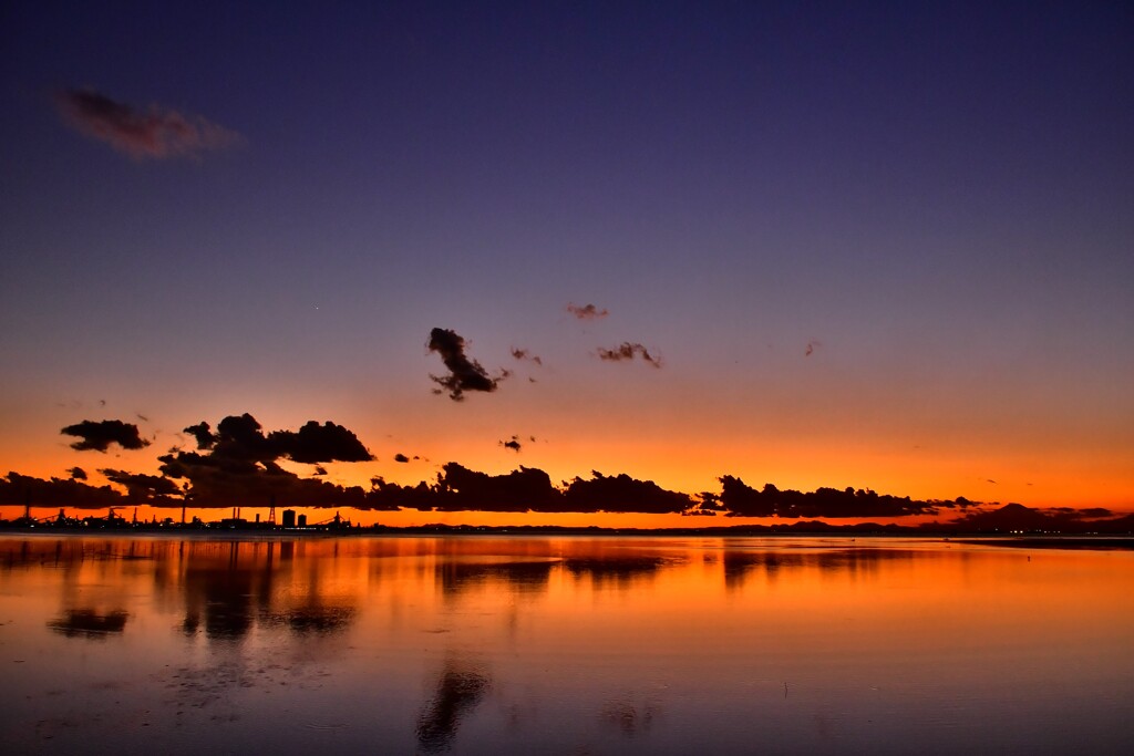木更津江川海岸の夕景