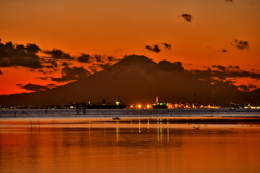 東京湾富士山夕景