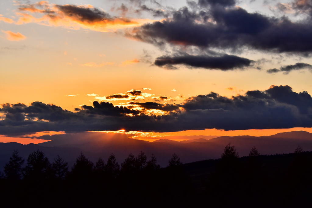 霧ヶ峰夕景
