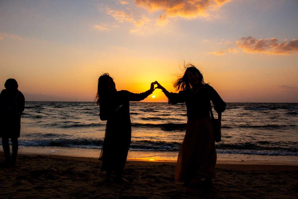 父母ヶ浜の夕日２