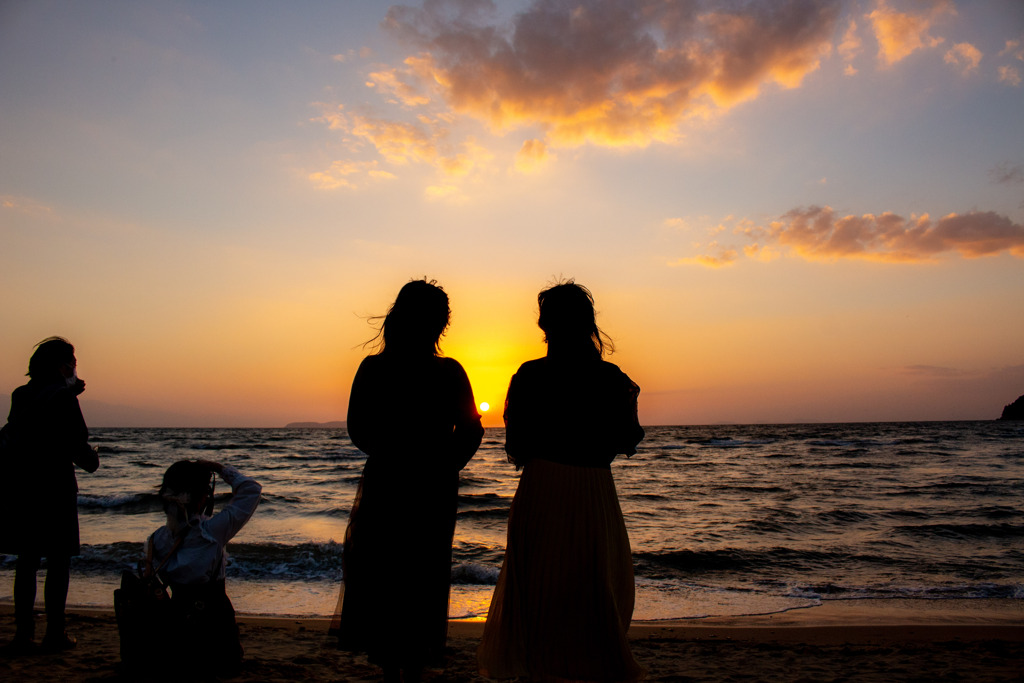 父母ヶ浜の夕日１