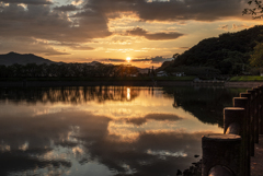 夕日の散歩道