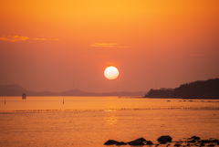 不知火海の夕日