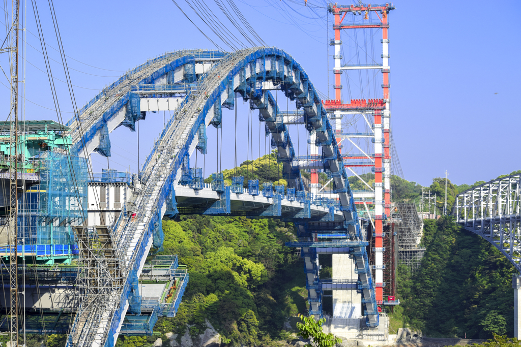 建設中の天城橋