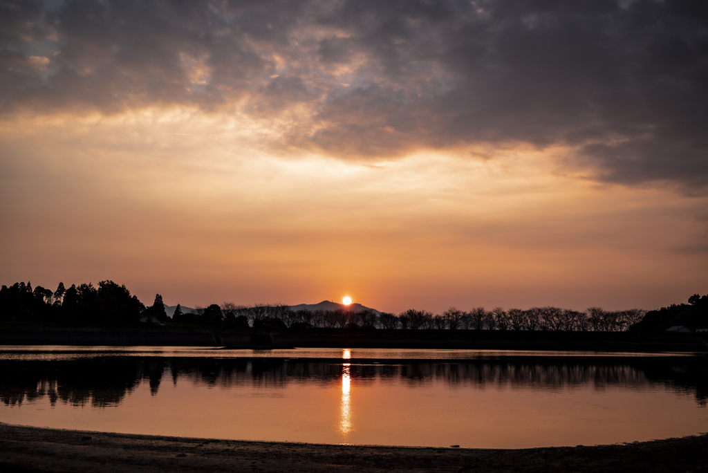 絶景の夕暮れ散歩道