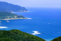 都井岬から海を望む