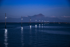 海床路の灯り〜朝景