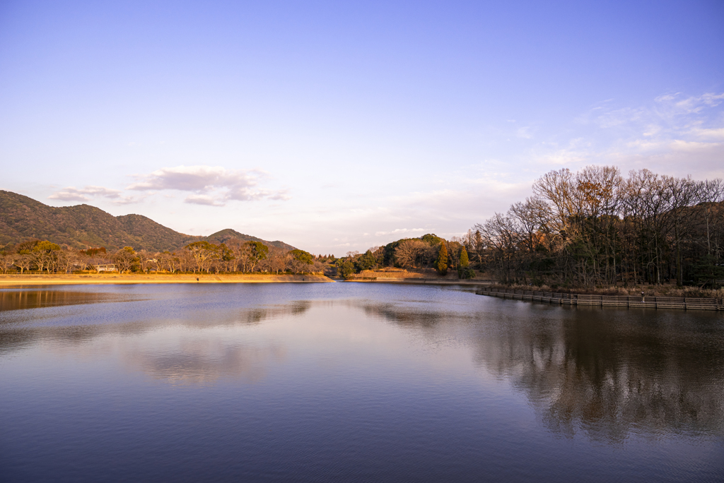 散歩道の夕暮れ