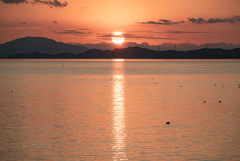 不知火海の夕日