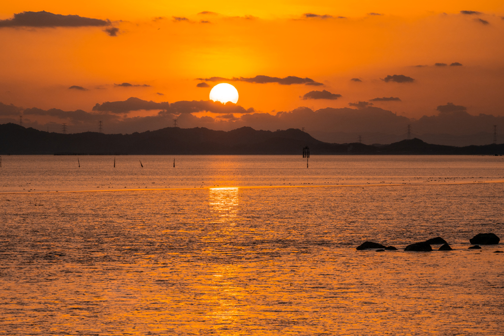 不知火海の夕日３