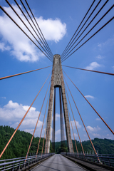 見上げる鮎の瀬大橋