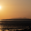 海床路からの夕陽
