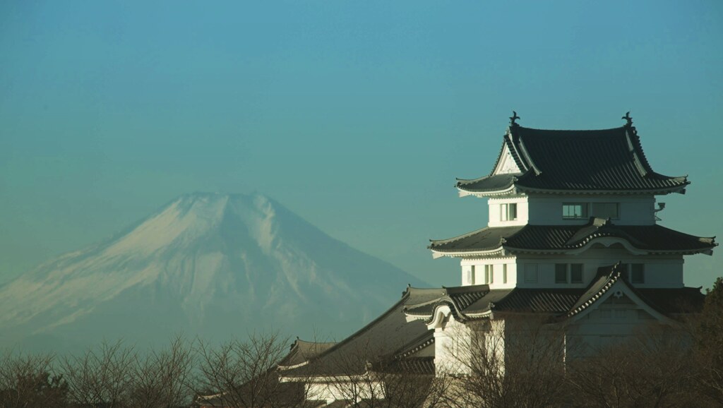 富士と城とのお正月