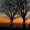 霞ヶ浦湖畔の夕景