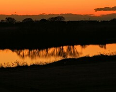 夕刻の河川敷