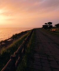 霞ヶ浦の夕暮れ