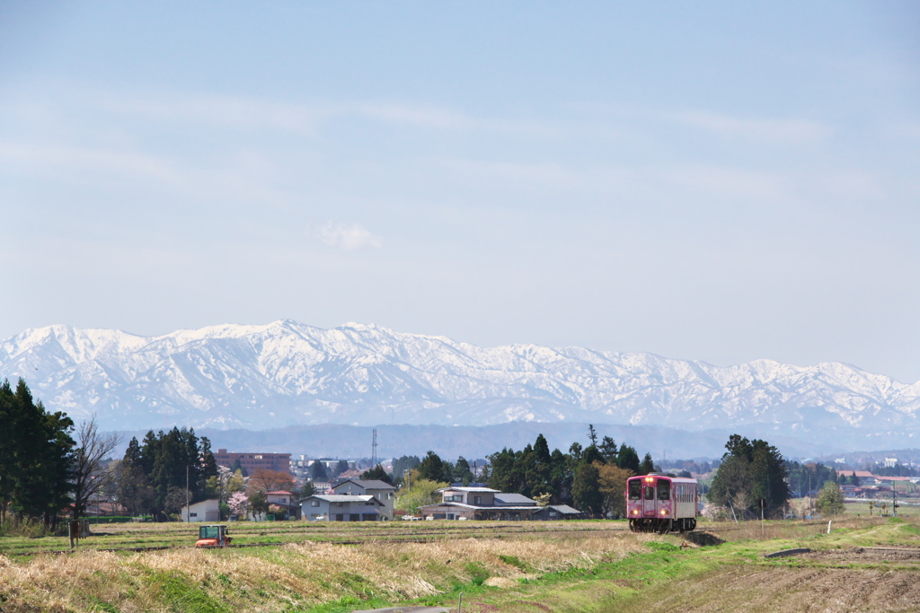 輝く山並み