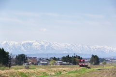 輝く山並み