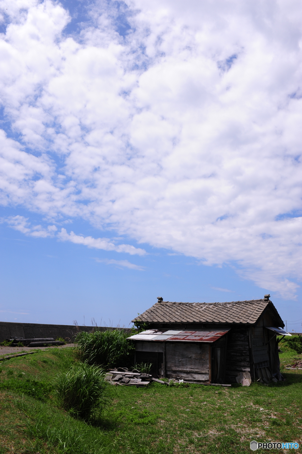晴天と作業小屋