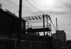 哀愁の物干し台