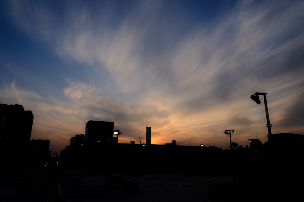 夕暮れの空模様