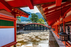 宮島の厳島神社　反橋（重要文化財）