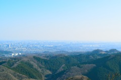 高尾山 街並みと空