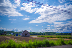 北海道の田園地帯