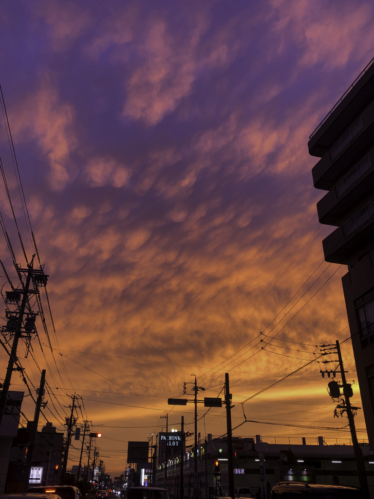 昨日の夕焼け