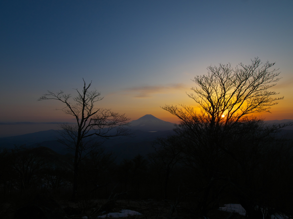 檜洞丸の夕暮れ