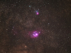 M8（干潟星雲）＆M20（三裂星雲）