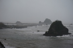 雨の日の松島