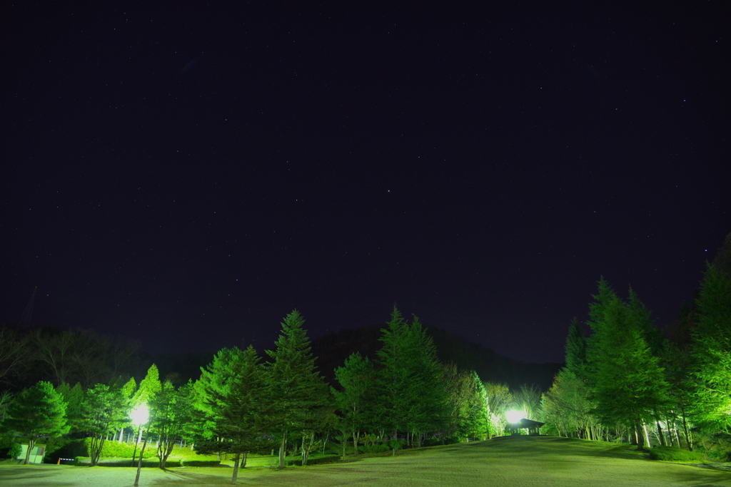 朝焼け前の夜空