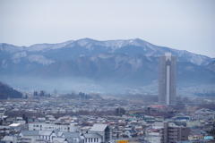 上山城、展望台より